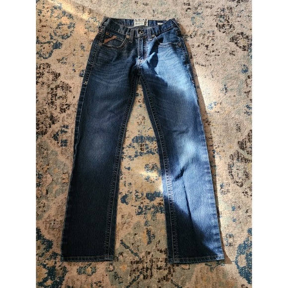 Ariat Jeans Mens M4 Relaxed Boot Cut Work Wear Blue Western 29x32 - Picture 1 of 6